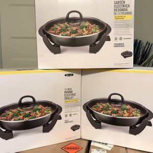 BELLA 12" ROUND ELECTRIC SKILLET.